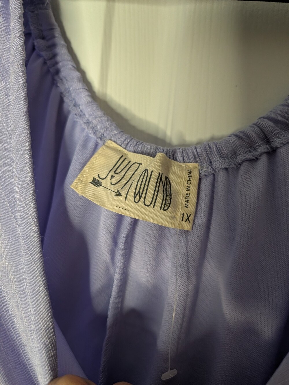 Just Found Blue/Lavender Crochet Lace Tiered Boho Dress 1X NWT Cottagecore 1-27 - Picture 8 of 8